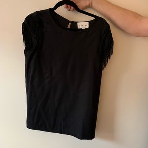 Black tassel top